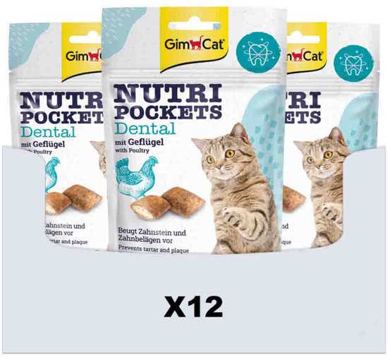 GimCat Nutri Pockets Dental - 12 x 60 gr - Voordeelverpakking