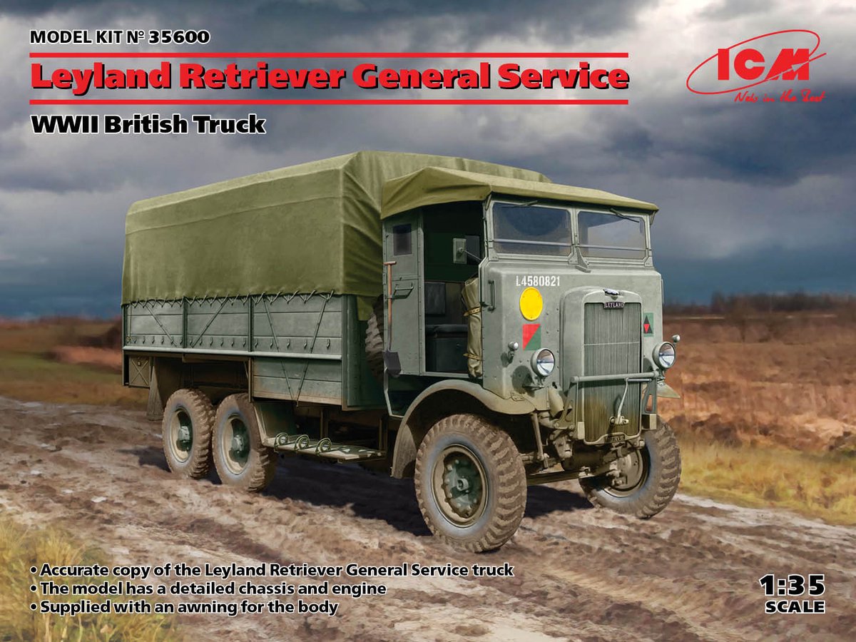 ICM Modelbouwpakket Militaire voertuigen - 35600 Leyland Retriever General Service WWII British Truck Plastic - 1:35 - Modelbouw