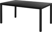 vidaXL Table de jardin 150x90x74 cm aluminium et HKC noir