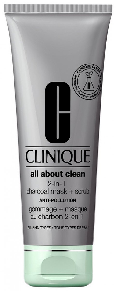 Goedkoopste CLINIQUE - All About Clean™ 2-in-1 Charcoal Mask Scrub - 100 ml - masker
