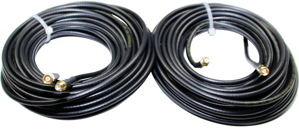 Wittenberg Antennen LTE, UMTS Mobilfunk 2 x 3m Duo SMA Stecker auf SMA Buchse K-103071 SMA-adapter - 1 stuk(s)