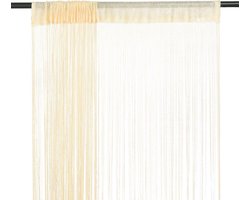vidaXL - Draadgordijnen - 100x250 - cm - crème - 2 - st