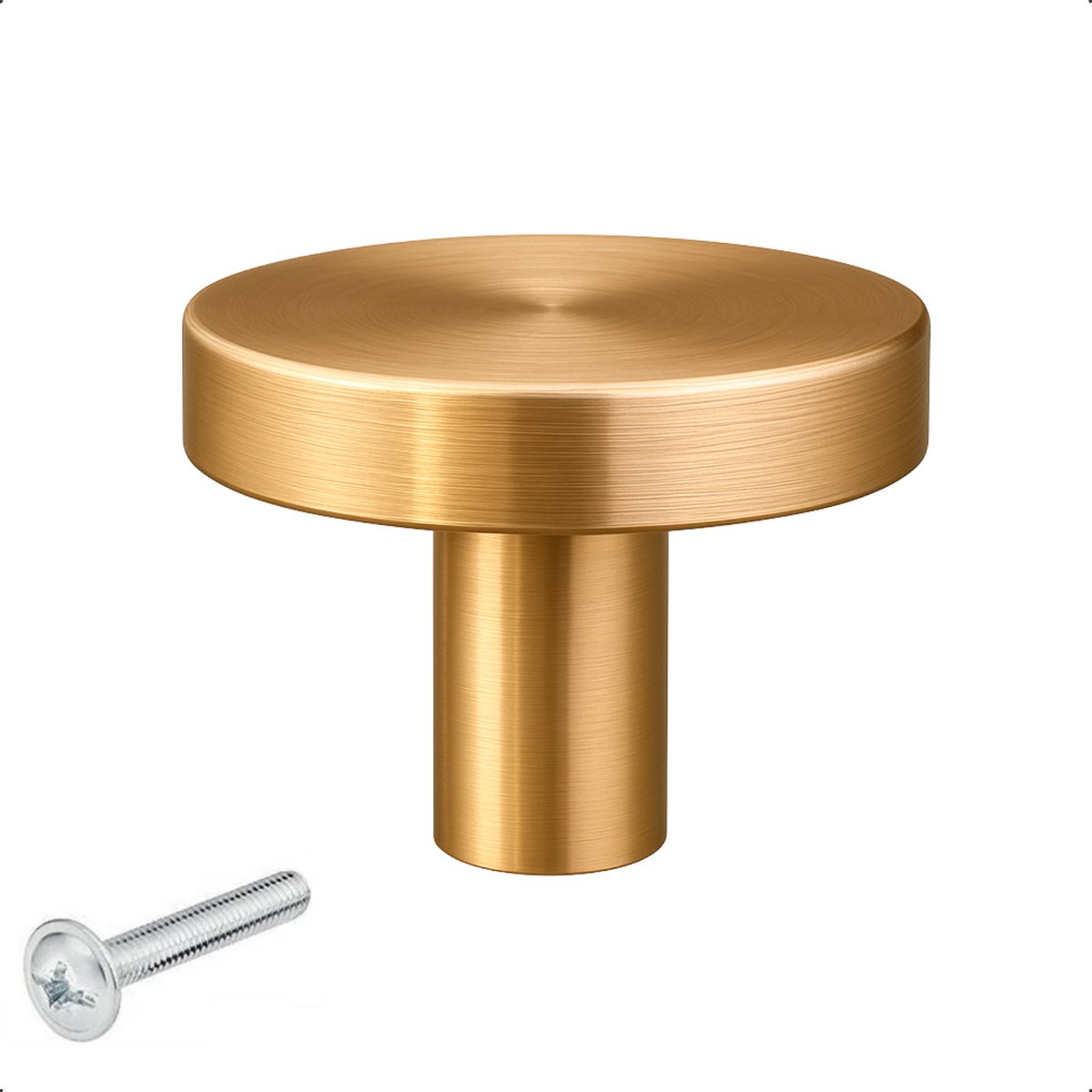 Meubelknop Harbor Rond Goud Ø 30mm - Knoppen voor keukenkast - deurknopjes - Meubelknoppen / Kastknoppen Goud