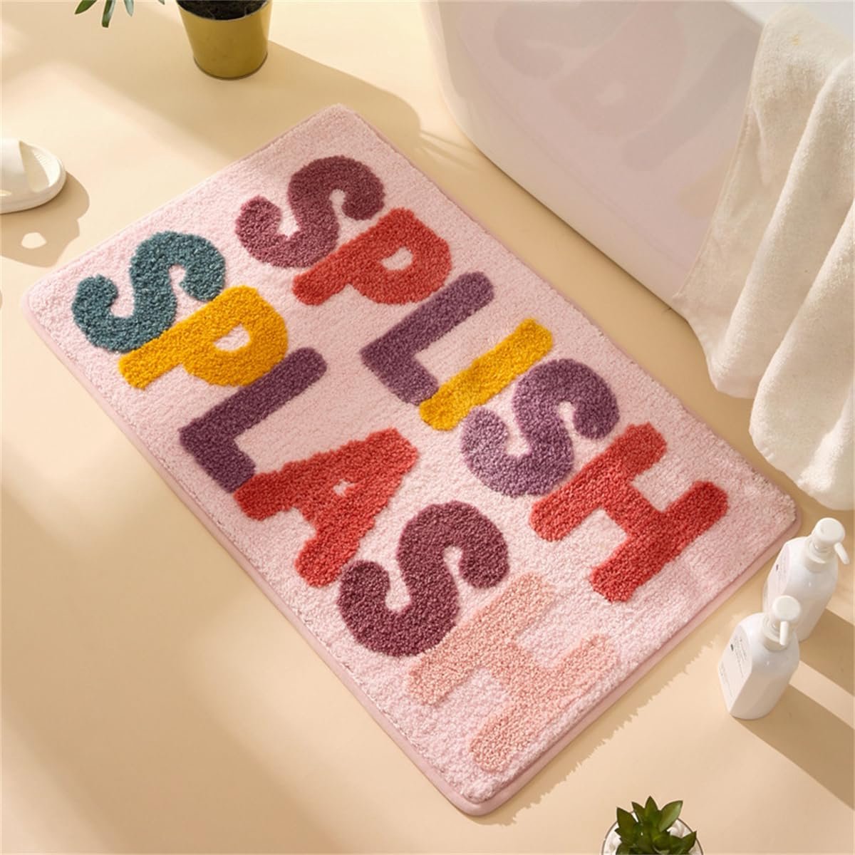 Ibenzoa® Zachte Antislip Badmat voor Kinderen met Kleurrijk Ontwerp en Hoge Waterabsorptie(40 x 60 cm)