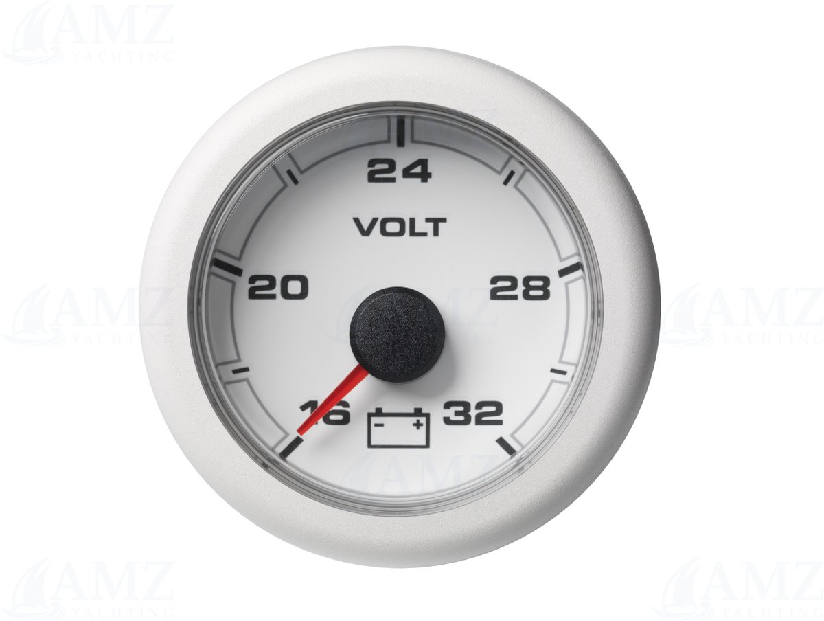 VDO OceanLine Voltmeter 16-32V 52mm Wit | A2C1066130001