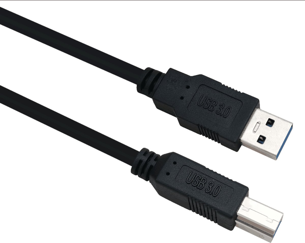 Anschlusskabel, USB 3.0 A Stecker/B Stecker, 1,0m, schwarz