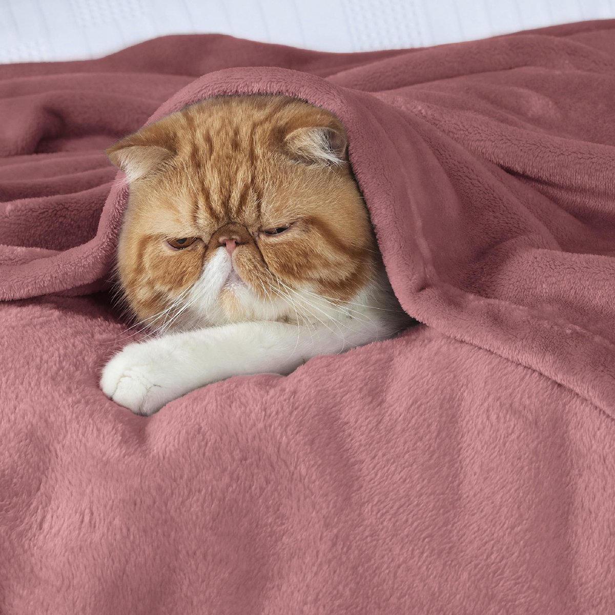 Unyqoos Ultra Zachte Flanellen Fleece Deken voor Comfort en Warmte in de Woonkamer of Slaapkamer roze