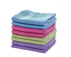Bredline Wonderdoeken - Set van 3 Microvezel Doekjes – Herbruikbaar & Streeploos – 42x68 cm – Schoonmaakdoeken in Groen, Roze & Blauw – Ideaal voor Keuken, Auto, Ramen en Badkamer