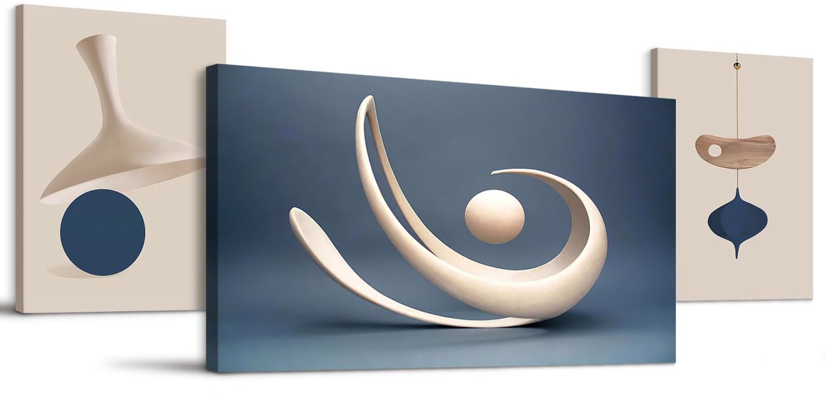 Ibenzoa® Moderne Abstracte Canvas Wanddecoratie Set voor Stijlvolle Interieurs in Diverse Kamers