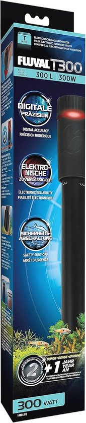 Fluval T300 volledig elektronische kachel voor zoetwateraquaria tot 80 Gal