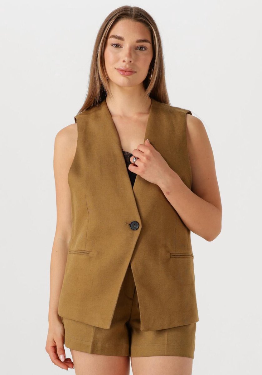 EDITED Willow Vest Blazers Dames - Beige - Maat 40