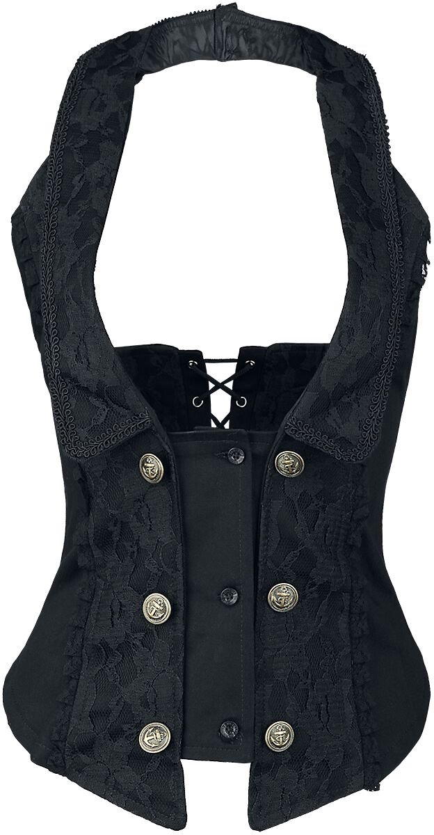 Goedkoopste Burleska Melissa Waist Coat Onderborstkorset zwart M Polyester Dames - Middeleeuwen, Steampunk