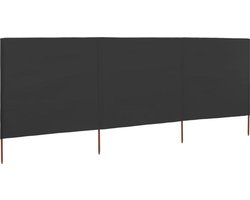 vidaXL - Windscherm - 3-panelen - 400x120 - cm - stof - antraciet