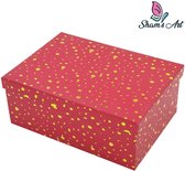 Coffret de Luxe avec couvercle - ROUGE - 29*22*12,5cm - Coffret cadeau - Coffret cadeau