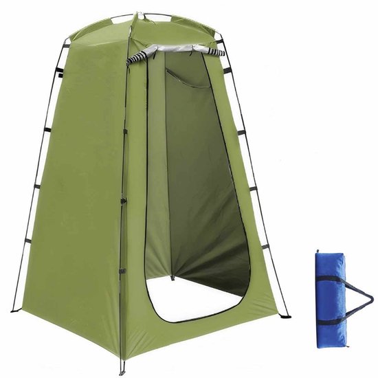 Nieuwe Douchetent-Toilettenten-buitenbadtent 1 personen-Draagbare Douchetent-UV-bescherming-Eenvoudig te monteren-Toilettent-enkellaags Oxford-doek-Voor douchevissen- 2people- (Kleur :Groen)