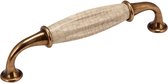 Meubelgreep META Boorgatafstand 128 mm Messing antiek / gekrakeld Porseleingreep van SOTECH