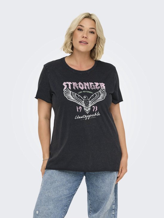 ONLY CARMAKOMA - CARMIKO LIFE WASHED SS REG TEE JRS - Dames - T-shirts
