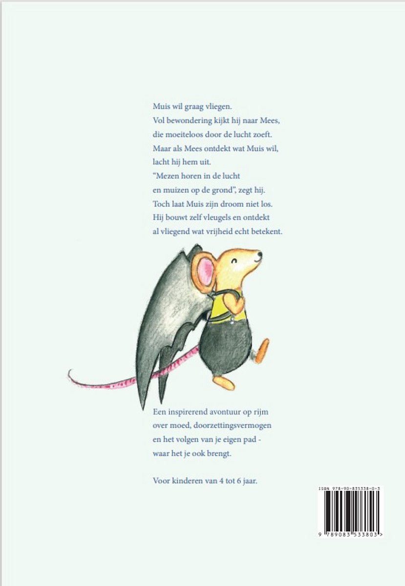 Muis wil vleugels - back cover