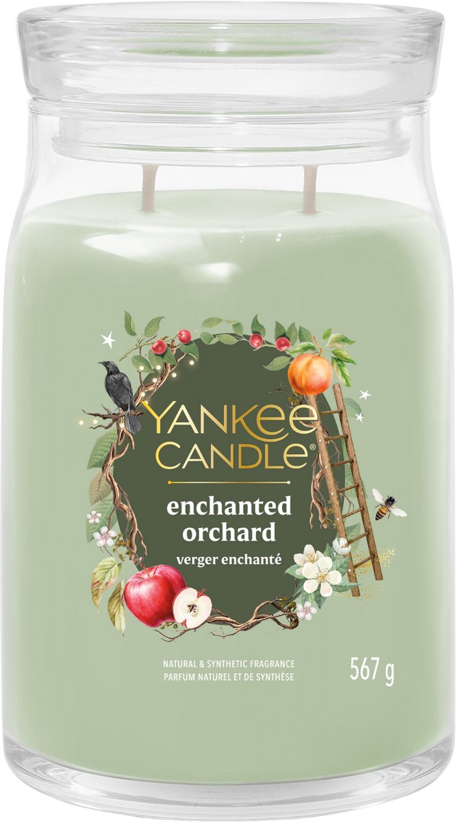 Yankee Candle Enchanted Orchard Large Geurkaars - 90 branduren - 2 lonten Groen