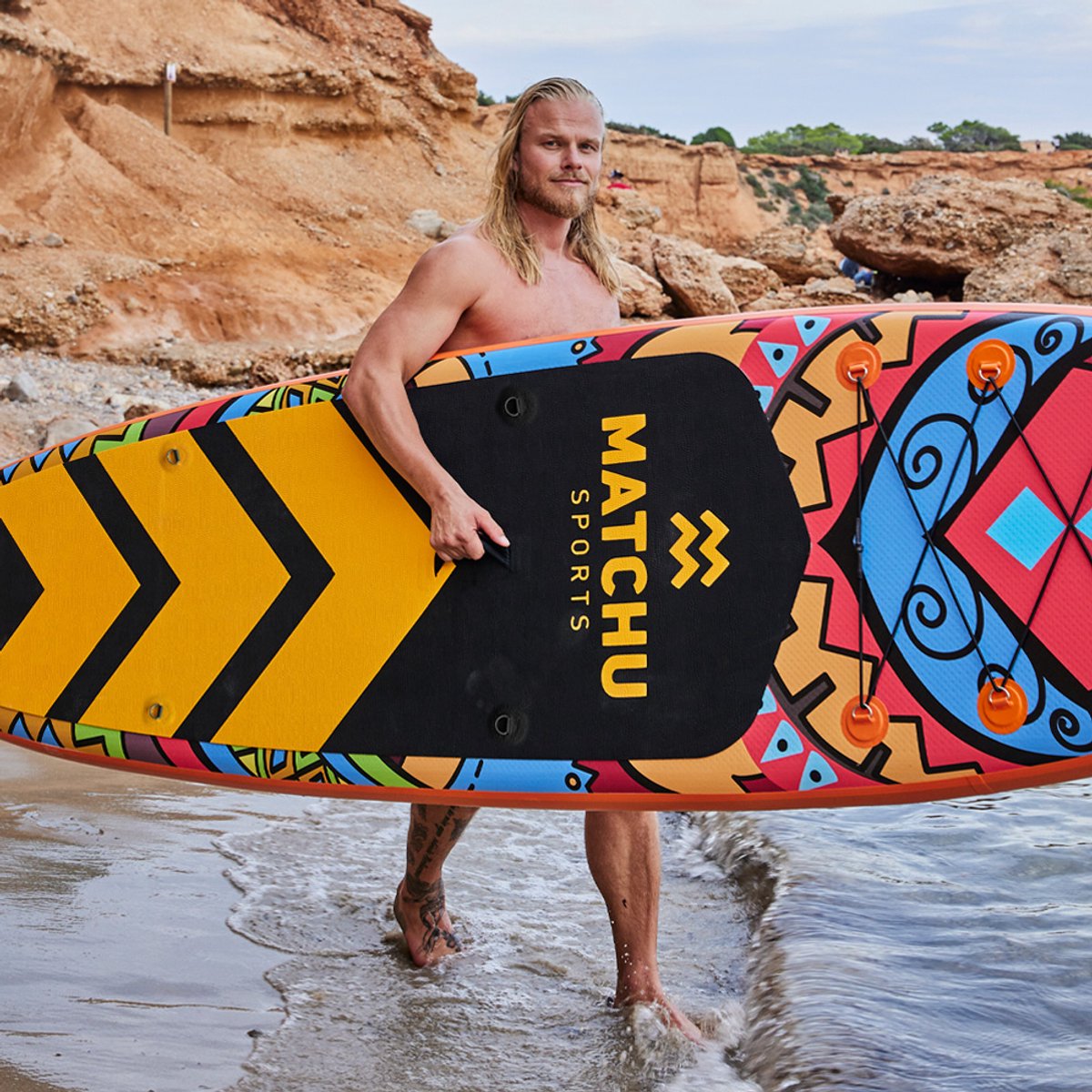 Matchu Sports - SUP board Deluxe - Stand up paddle board - 320x81x15 - Opblaasbaar - Premium kwaliteit – foto 5