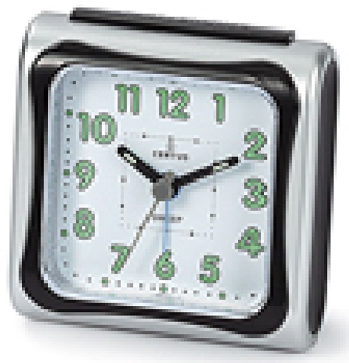 Certus-model 061009-wekker-alarm-verlichting-snooze functie-stille secondewijzer-inclusief AA batterij-zwart/zilver