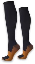 4 Paar Compressiekousen (8 Stuks) - Steunkousen Vrouwen en Mannen - Compressie sokken - Hardloopsokken - Sportsokken - Maat 41-45 L/XL