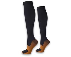 4 Paar Compressiekousen (8 Stuks) - Steunkousen Vrouwen en Mannen - Compressie sokken - Hardloopsokken - Sportsokken - Maat 41-45