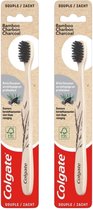 Brosse à dents Colgate - Charbon de Bamboe - Douce et écologique - Pack économique 2 pièces