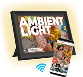 Bol.com Denver Digitale Fotolijst 10.1 inch - Ambient LED - HD - Frameo App - Fotokader - WiFi - IPS Touchscreen - 16GB - PFF1080B aanbieding