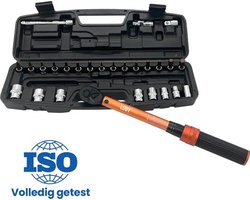 Premium Momentsleutel 1/4'' - 1-25 Nm - Momentsleutel fiets - 27 Delig - Momentsleutel fietsgereedschap - Complete set