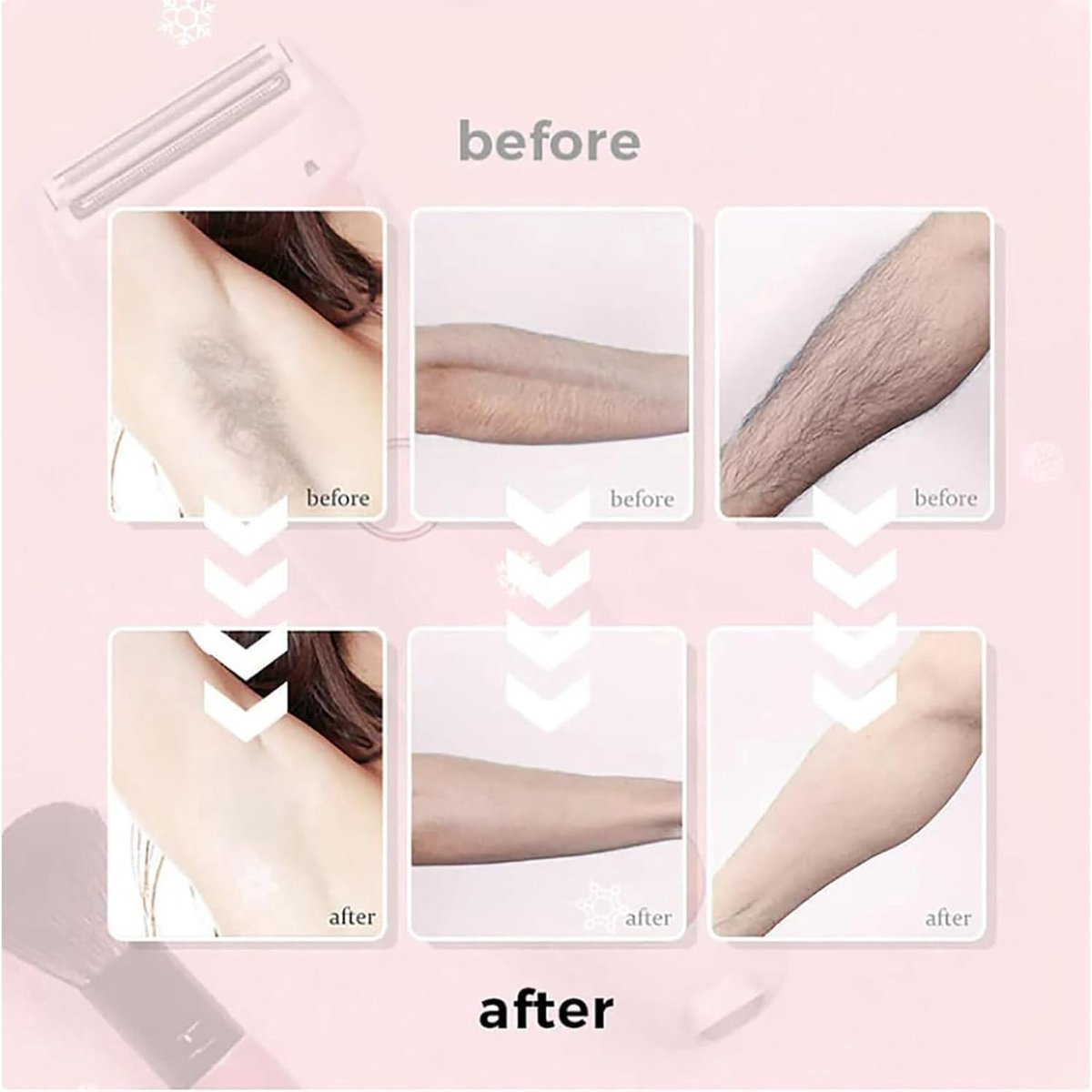 2 in 1 ladyshaves voor vrouwen - Epilateur Elektrische femme - Bikinitrimmer Dames - Scheerapparaat Vrouw - voor corps bikini tricot corps scheerapparaat - Roze thumbnail 4