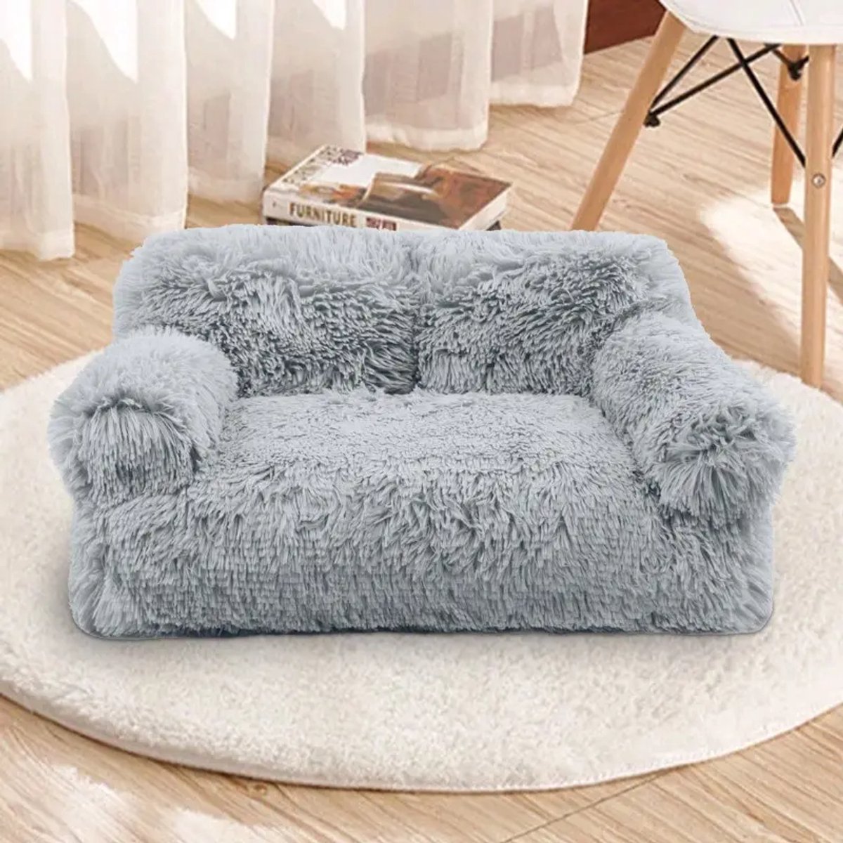 Topmast Fluffy Sofa - Grijs - 66 x 48 x 33 cm