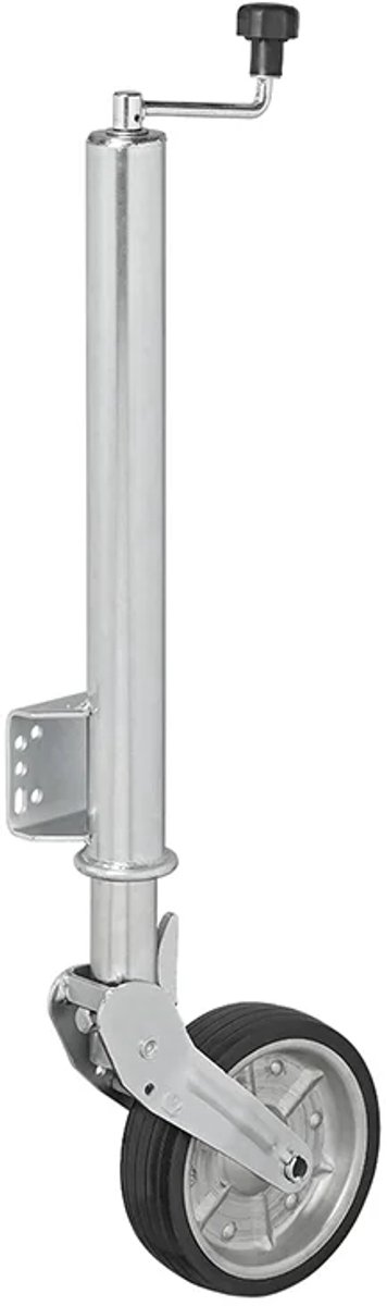 Proplus Inklapbare Neuswiel voor Caravan, Vouwwagen en Aanhangwagen Ø60 mm - 220 x 50 mm - Steunwiel - Rubberband - Max. 500 kg