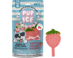 Pup Ice Hondenijsje Fruit Lollie Aardbei