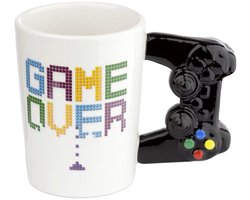 Game Over Koffie/thee mok voor Gamers - game over - console handvat - keramiek - 400 ml