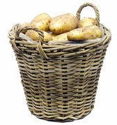 Panier à pommes de terre avec poignées Van der Leeden - rotin tressé - D30 x H23 cm - panier à pommes de terre - rangement
