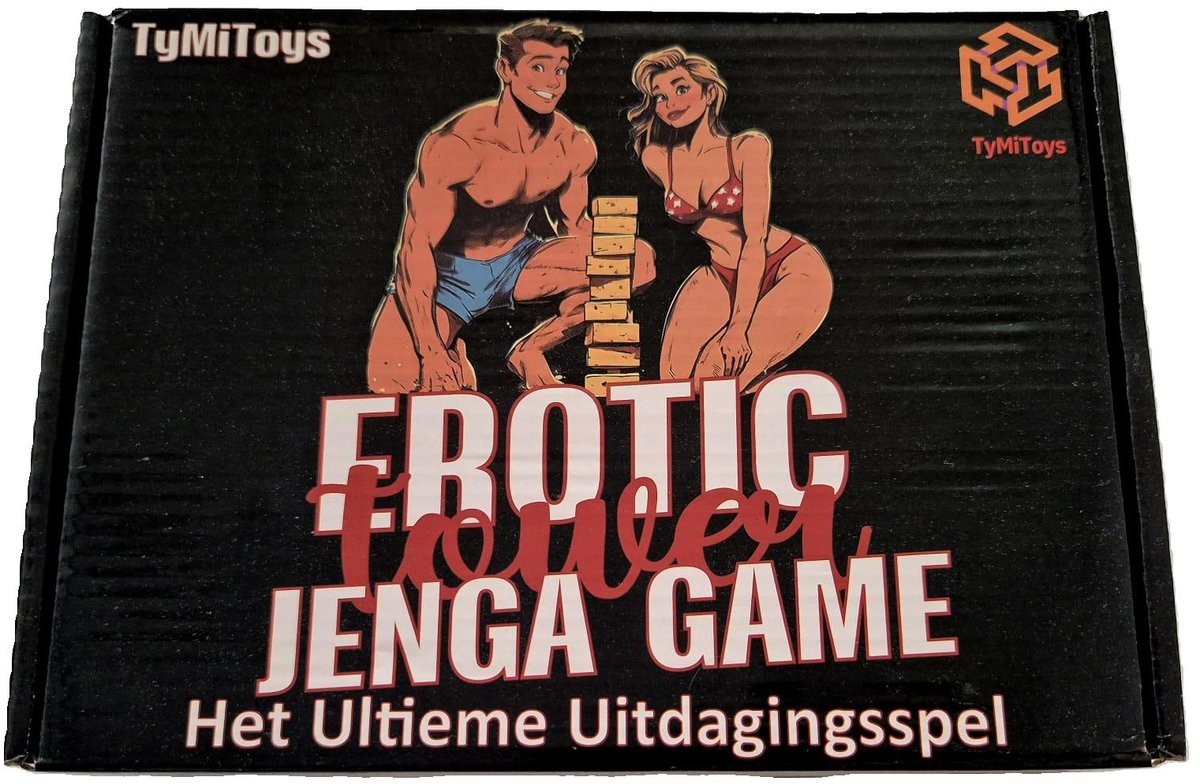 TyMiToys Erotische Toren - Nederlandstalig Jenga Sex Spel - Jenga Spel voor volwassenen - Ontdeugende Blokkentoren - Actief Spel voor stellen - Valentijns Spel - Vrijgezellen avond - Spice up your Sexlife