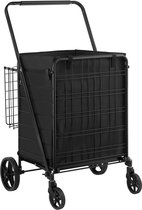 Bol.com Tumex - Boodschappentrolley - Opvouwbare Winkelwagen - Waterdichte Voering - 1505 kg Capaciteit - 360° Zwenkwielen - Ext... aanbieding