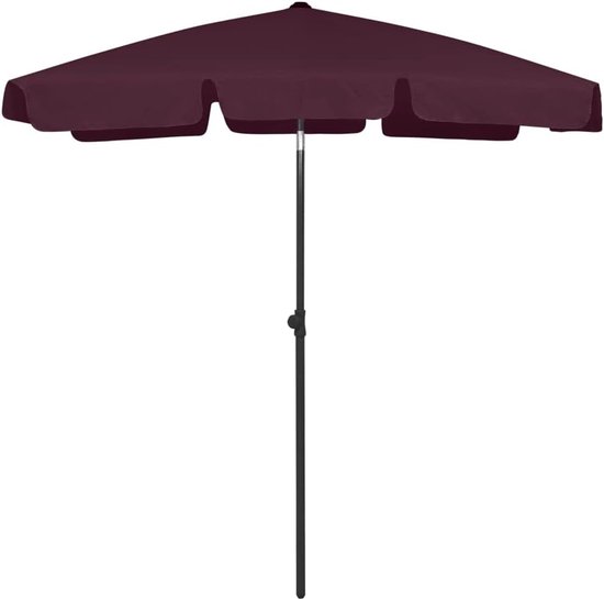 220 cm windbestendig strandscherm stabiel UV 50 met grondpen - Parasol voor op het strand