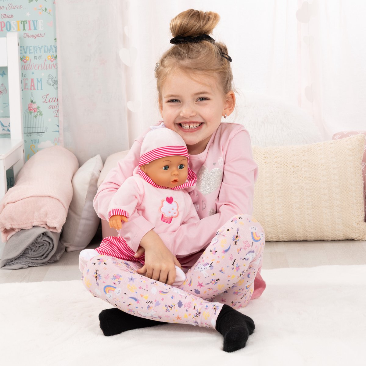 Bayer Design - Babypop First Words Baby 38 cm in roze — afbeelding 7