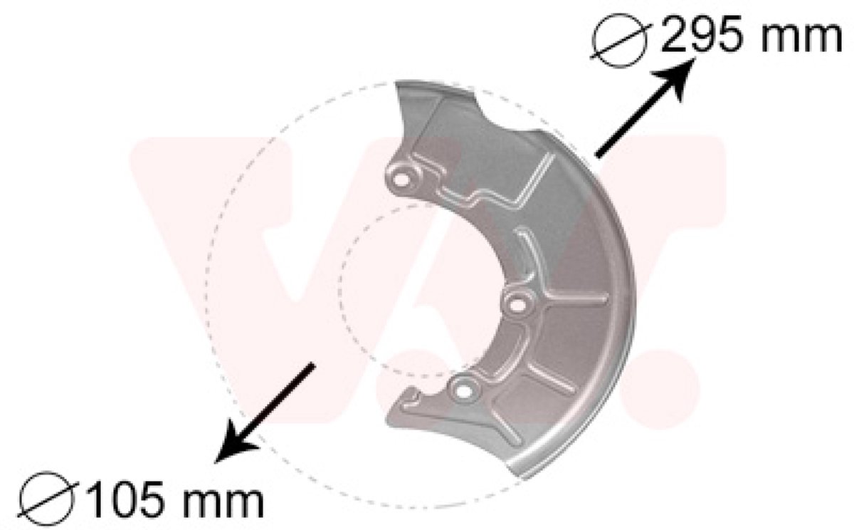 Van Wezel - REMSCHIJF BESCHERMER VOOR AUDI A3 8L 1996-1999 1J0615311A
