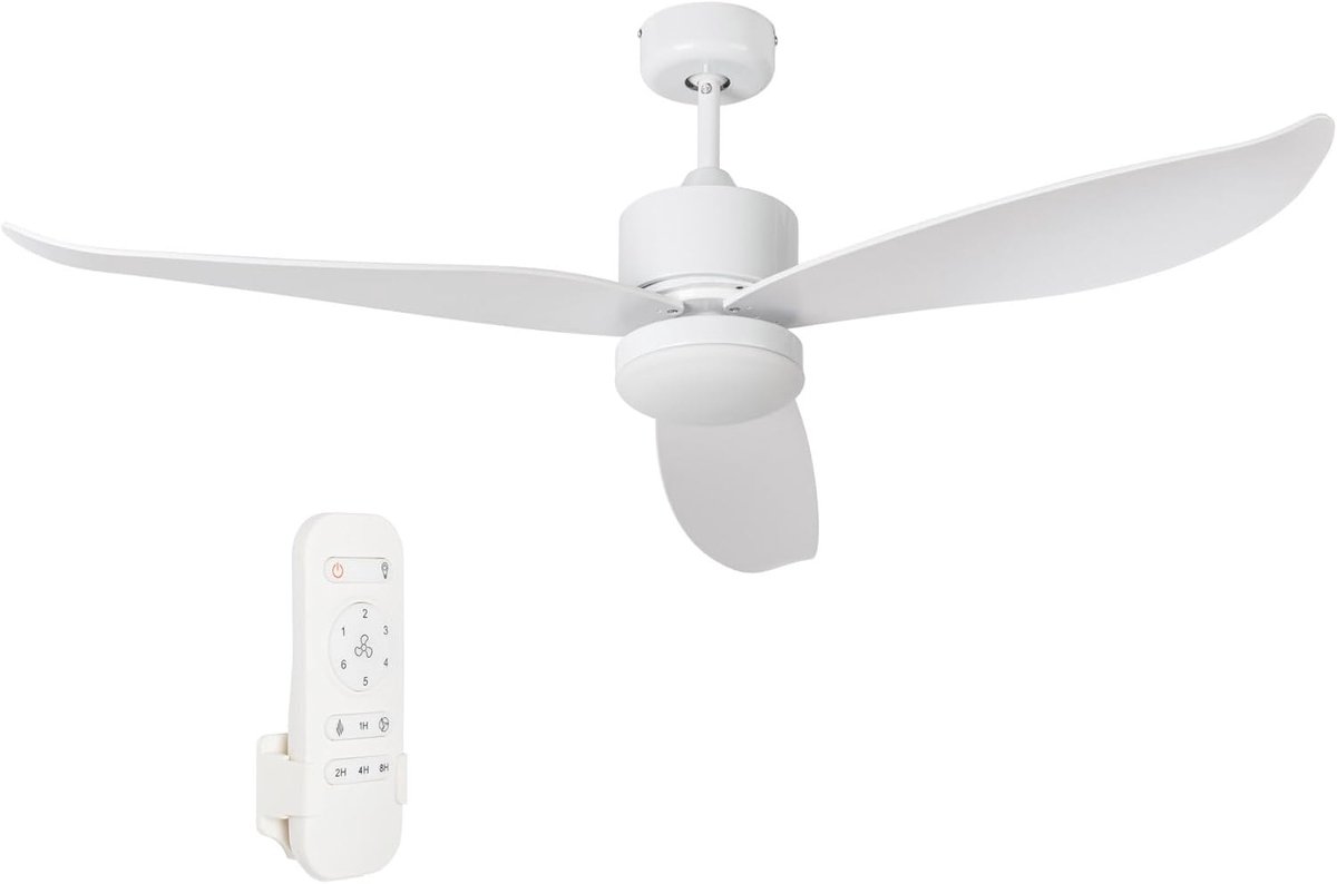 Jata JVTE4231 plafondventilator met verlichting- tot 25m2 - afstandsbediening - timer - 3 licht instellingen