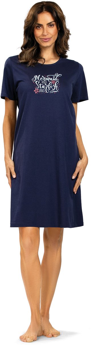 Comtessa Dames Nachthemd 'Mermaid Kisses' Blauw