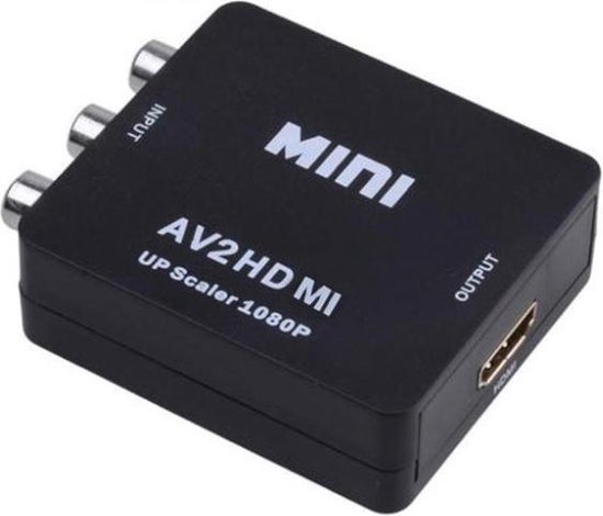 Verlenen basketbal verband TULP naar HDMI adapter - AV / Composiet RCA To HDMI Audio Video Kabel -  Zwart | bol.com