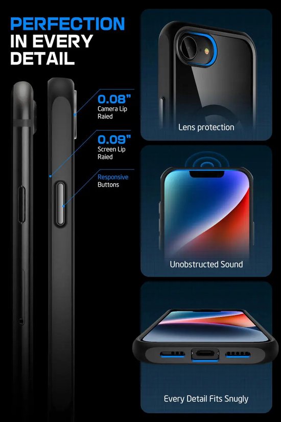 Supcase UB MagSafe geschikt voor iPhone 17e / 16e hoesje - Zwart