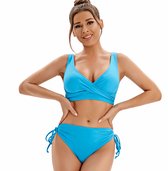 Maillot de Maillots de bain deux pièces Elegant pour femme, bikini Set , bustier, taille haute