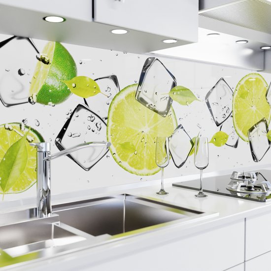 Zelfklevende keuken achterwand FRUITMIX 180 x 60 cm | Zelfklevende spatwand keukenfolie | Waterbestendige folie voor de keuken | PREMIUM KWALITEIT | Gemaakt in de EU