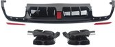 Achterbumper - Voor Mercedes S-Klasse W222 2013-2017 - Auto accessoires - Diffuser - Gloss Zwart - AMG lijn