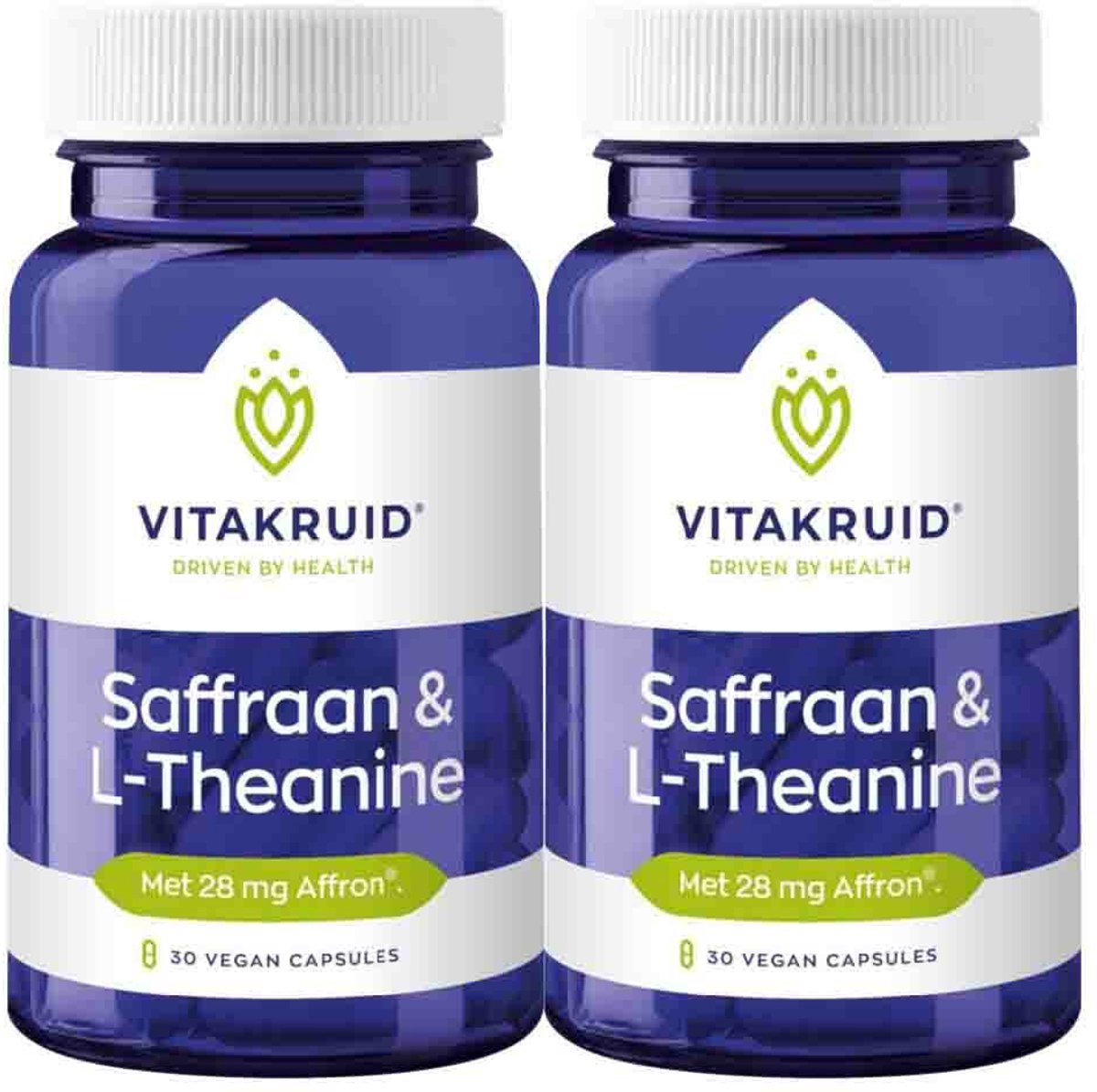 Vitakruid Saffraan & L-Theanine - 2 x 30 vegancapsules - Voordeelverpakking