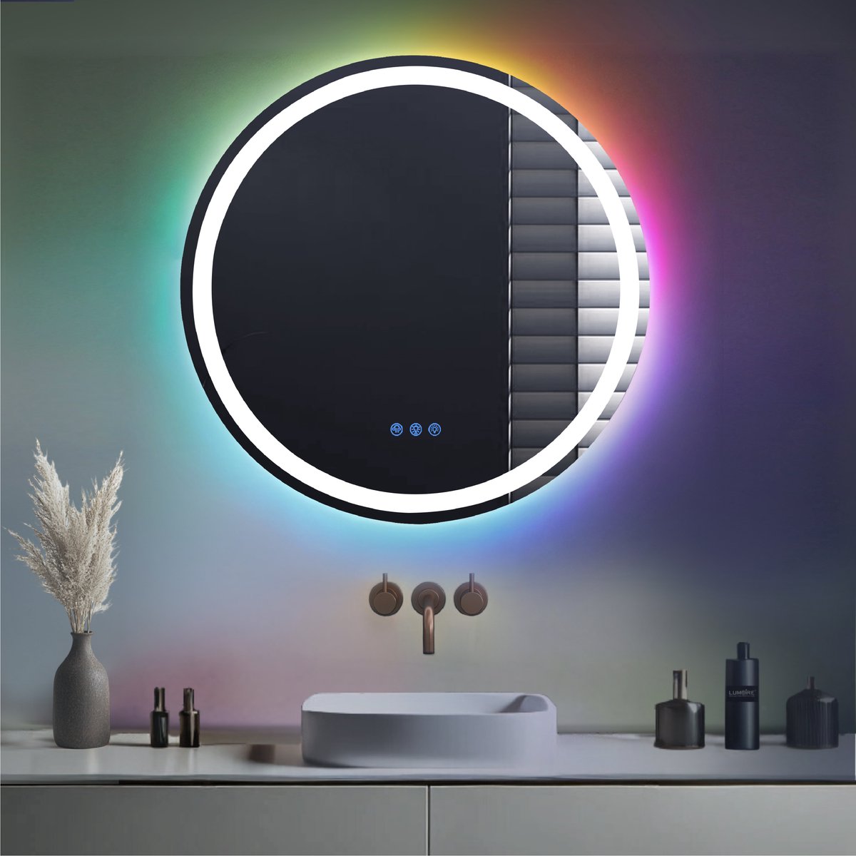 Lumoire® Spiegel Met Verlichting - 80CM Rond - Badkamerspiegel - Badkamer Spiegel